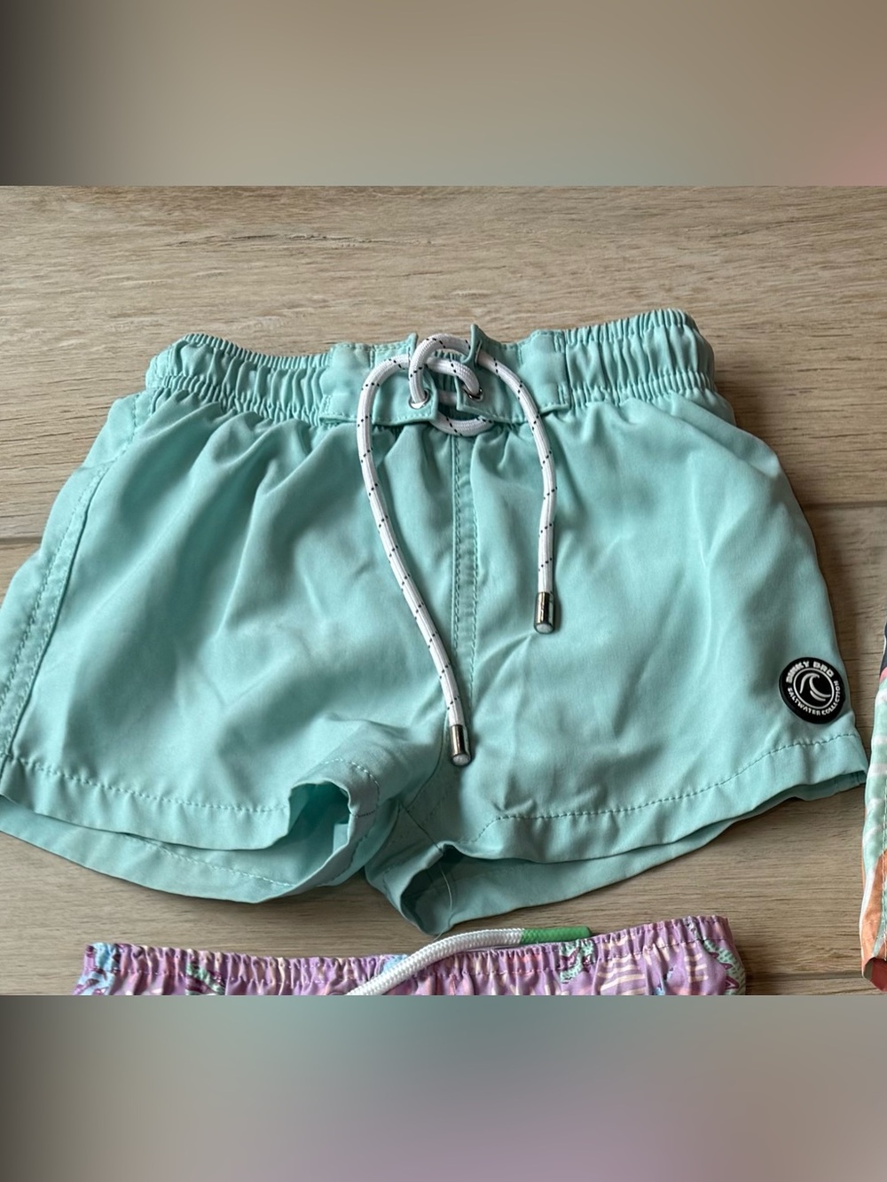 Toddler binky bro swim trunks